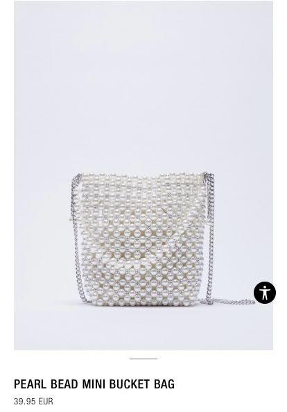 ZARA pearl bead mini bucket bag $65 bnd - jr.collection.bn