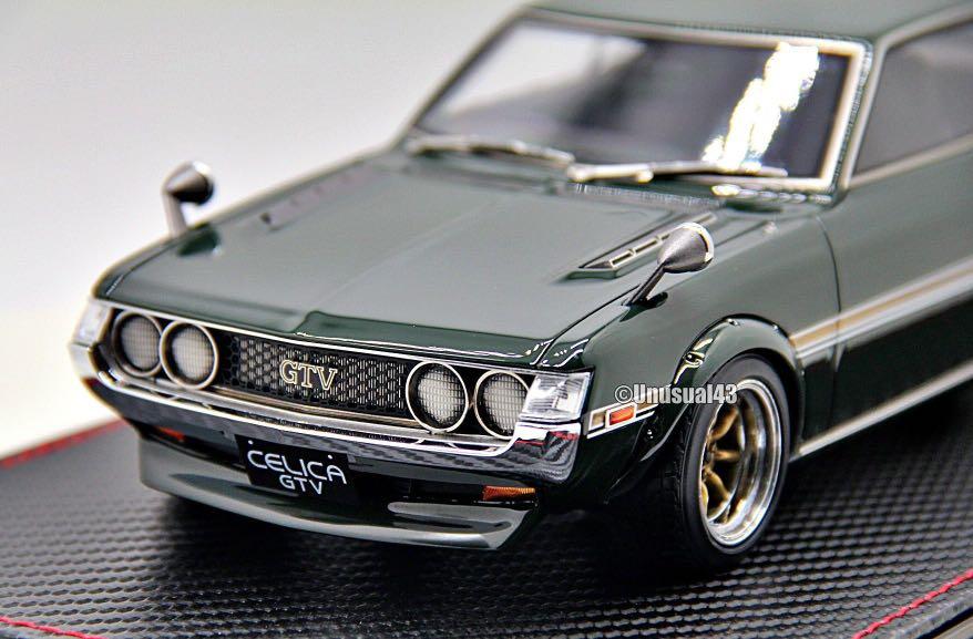 1/18 Ignition Model Toyota Celica 1600GTV (TA22) Green with 1/18 Ignition Model Toyota Celica 1600GTV (TA22) Green with