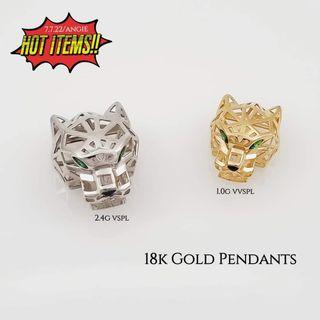 18K Saudi Gold Panther Pendant