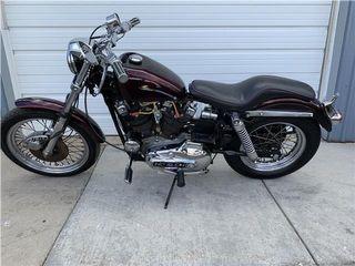 1973 Harley-Davidson XLCH Sportster Burgundy.