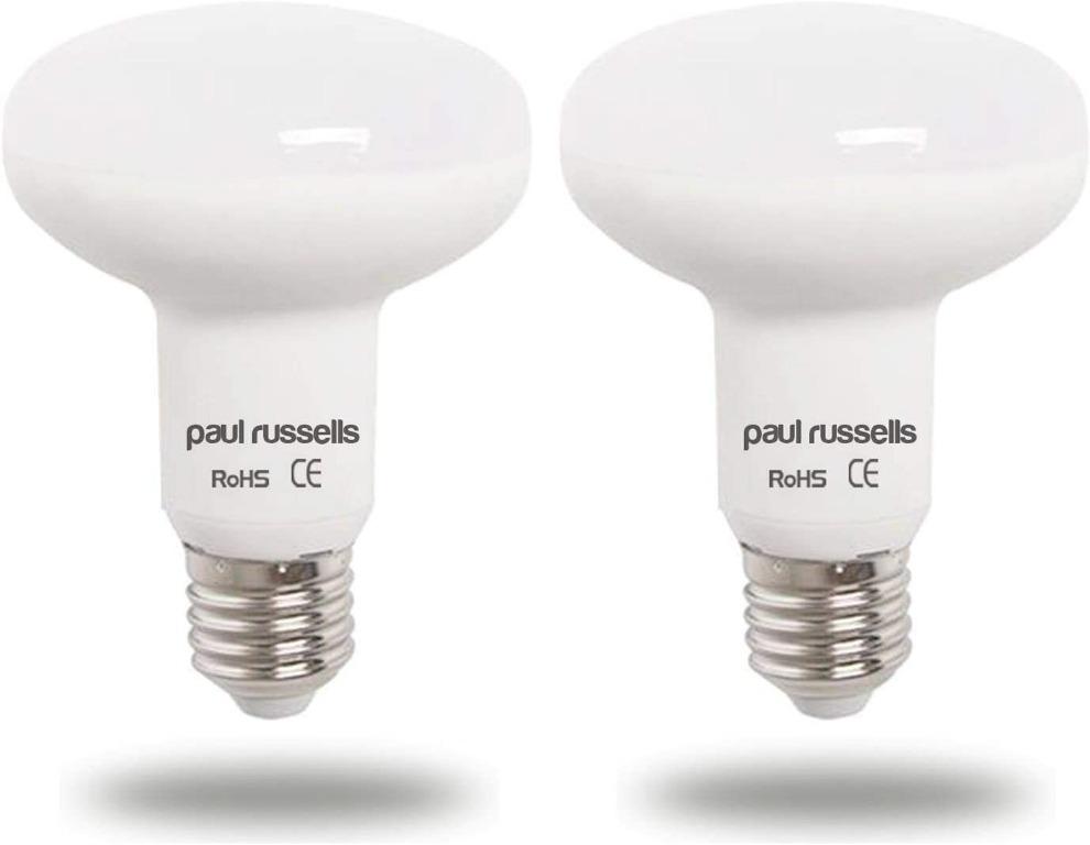 3 Pack 7W Reflector LED Light Bulbs E27 ES Large Edison Screw Paul Russells R63 