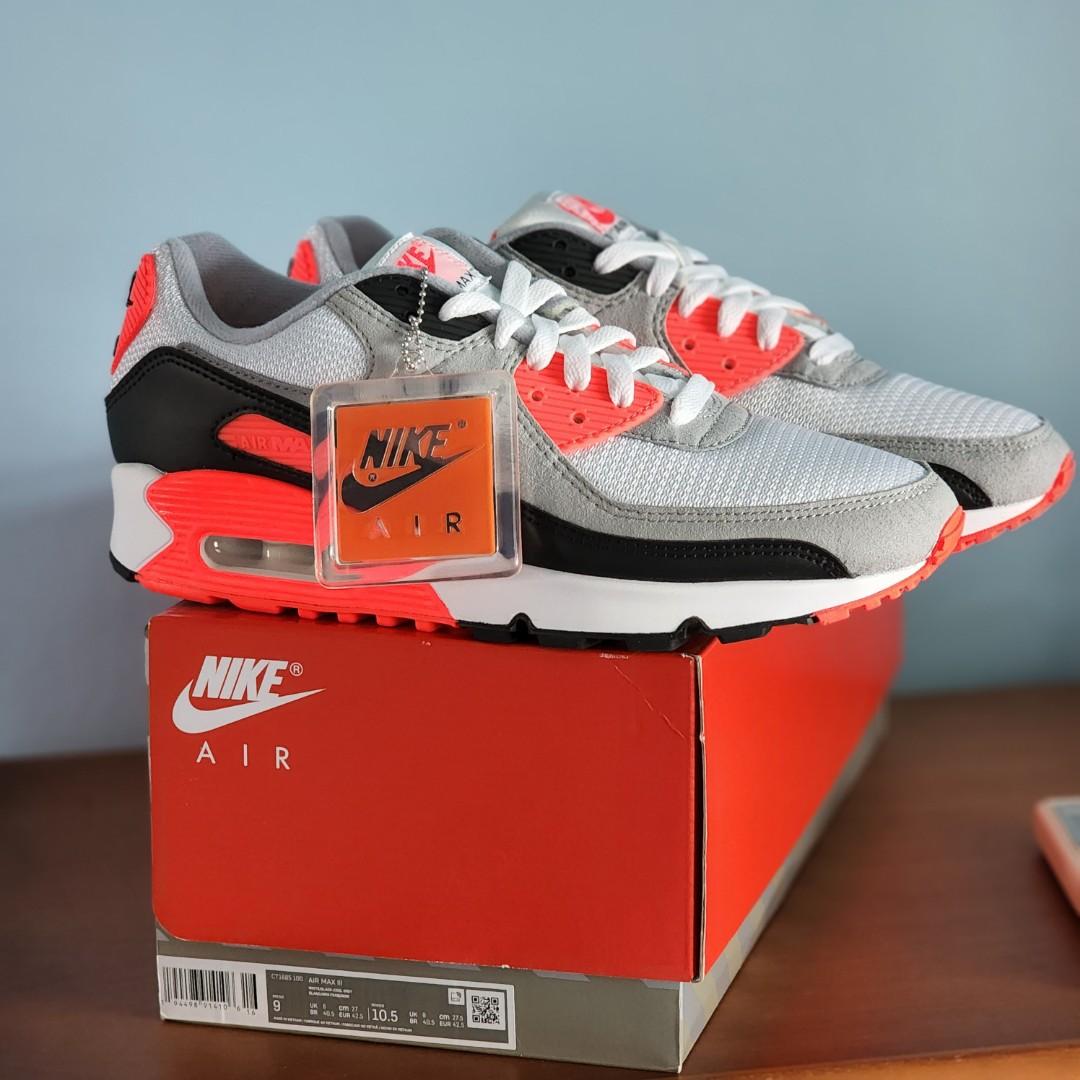 9US Nike Air Max 90 Infrared Men s Fashion Footwear Sneakers on