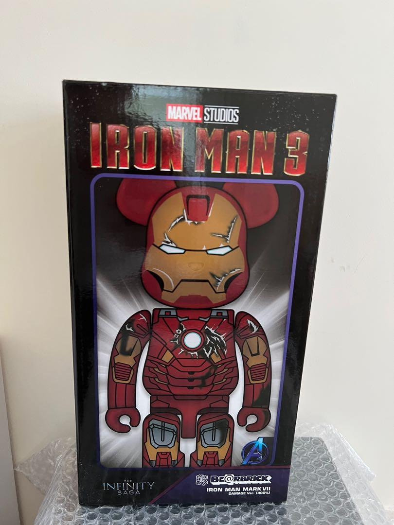 現貨Bearbrick Iron Man Mark VII Damage Ver. 400% (Iron Man 3 Mark