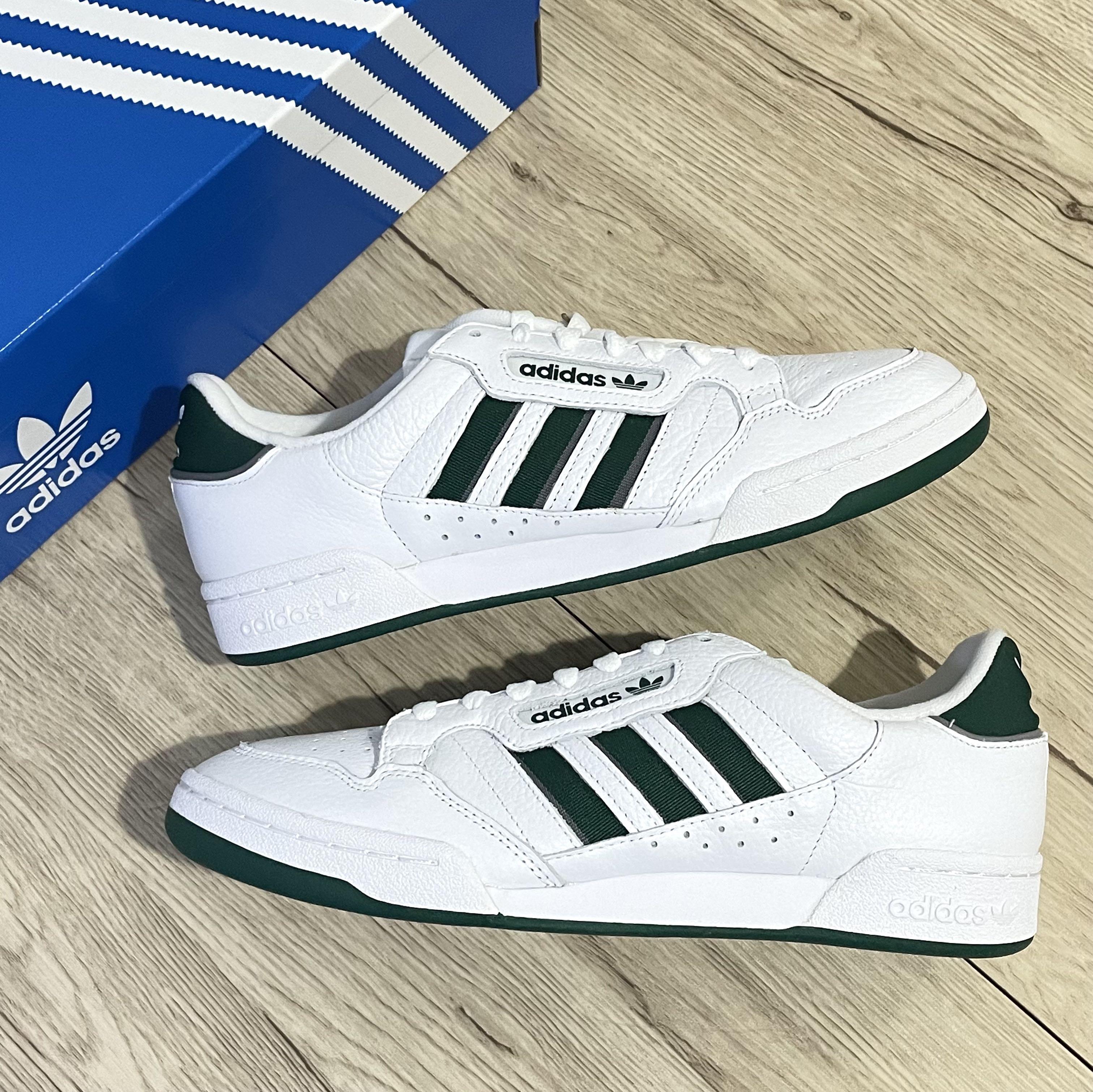 Adidas Continental 80 Stripes Green Shoes Men Sneakers BRAND NEW, Men's Footwear, Sneakers on Carousell