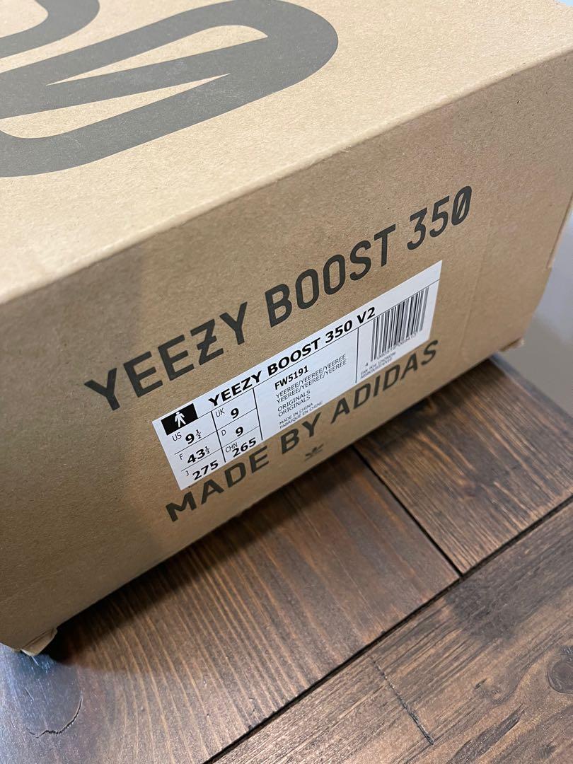 Adidas Yeezy Boost 350 v2 Yeeree UK 9 Originial, Fesyen Pria, Sepatu ,  Sneakers di Carousell