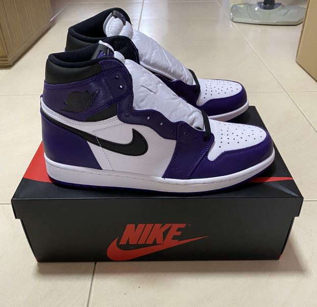 Air Jordan 1 OG Court Purple 2 0 (US 10 5) Men #39 s Fashion Footwear