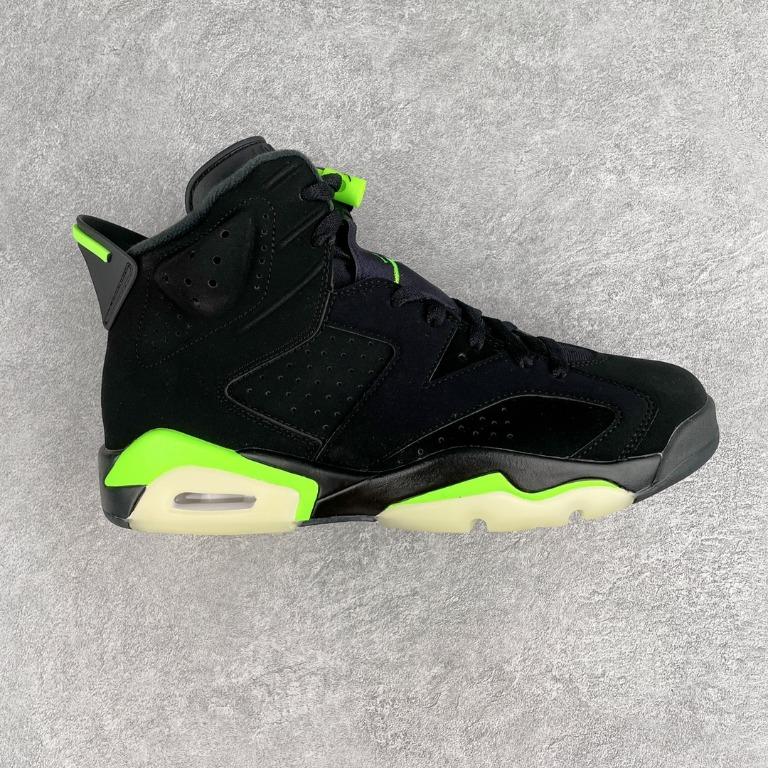 Air Jordan AJ6 Retro Black green Men s Fashion Footwear Casual