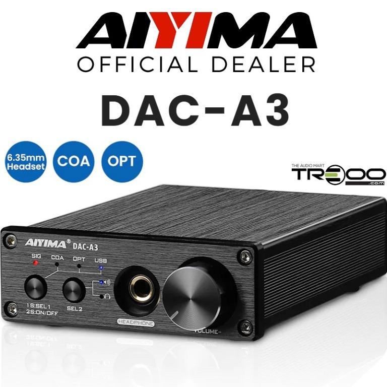 AIYIMA DAC-A3 Wired Desktop Headphone Amplifier & USB DAC, Audio ...