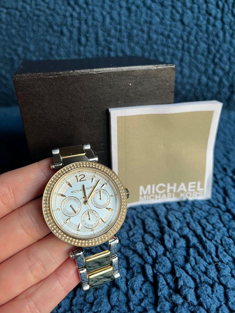 Gold michael kors watch diamonds online