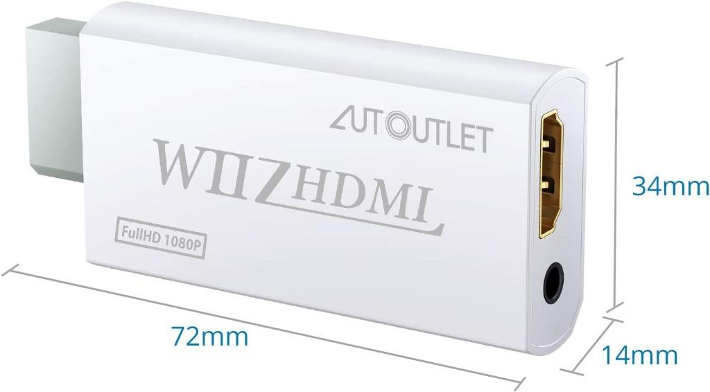 thumbnail image 2 of AUTOUTLET Wii To HDMI Converter With 1.5m Cable - 1080p Upscaler For Nintendo Wii, Wii2HDMI 2 of 4