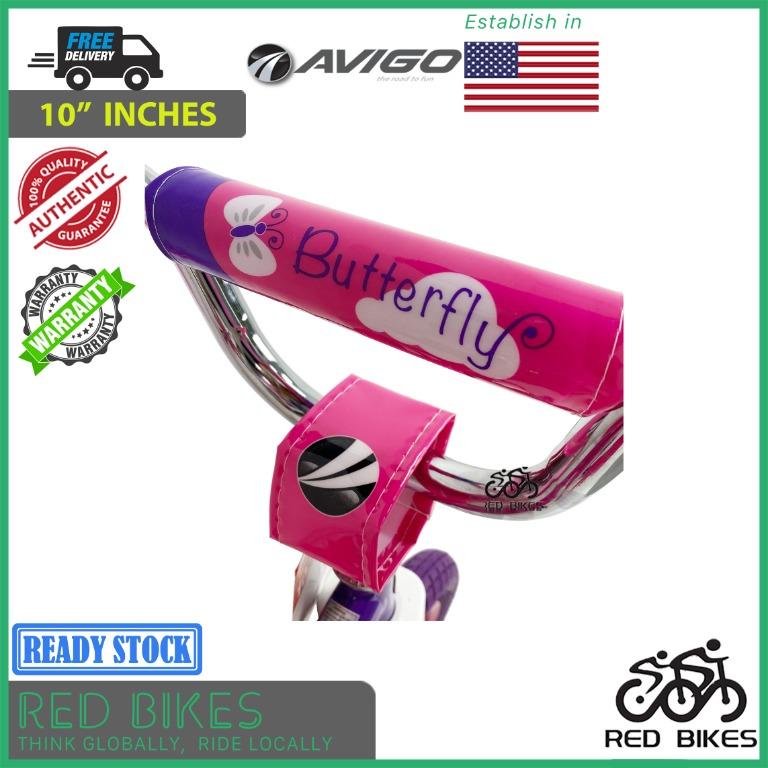 Avigo Butterfly Bike 10 Inch with Canopy Bike Purple Pink 100 Original