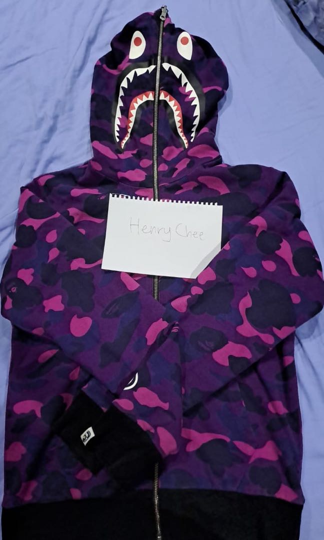 Bape ponr shark hoodie camo clearance