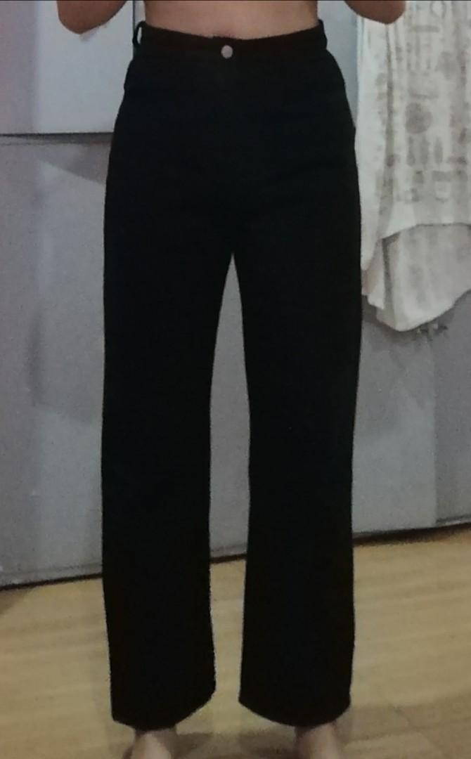 Fabrosanz: Black Straight cut pants main image 1