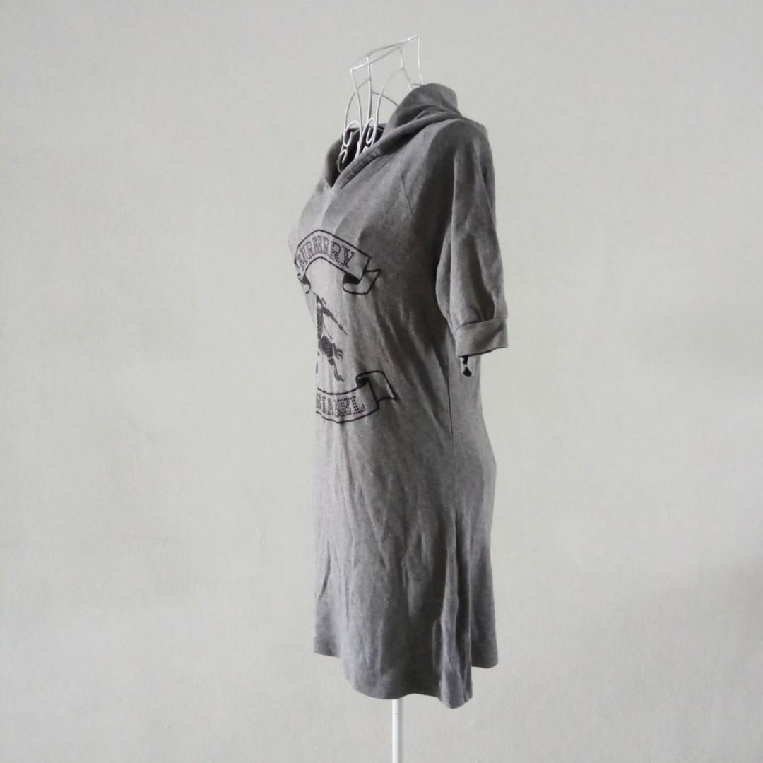 Burberry Grey Hoodie Dress