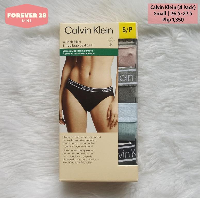 Calvin Klein Women's Bamboo Bikini, 4-pack - (2 black, 1 grey, 1
