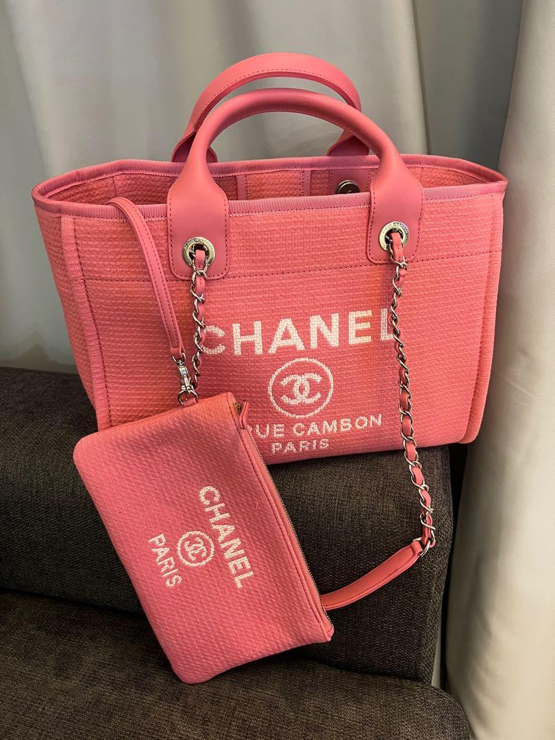 Chanel deauville tote best sale red