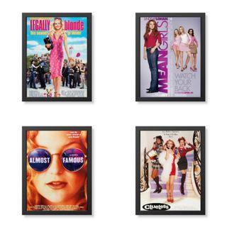 Classic Chick Flick Movies Framed Poster Wall Decor