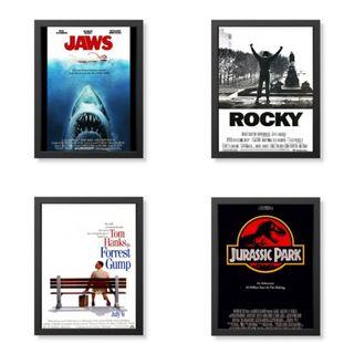 Classic Movies Framed Poster Wall Decor