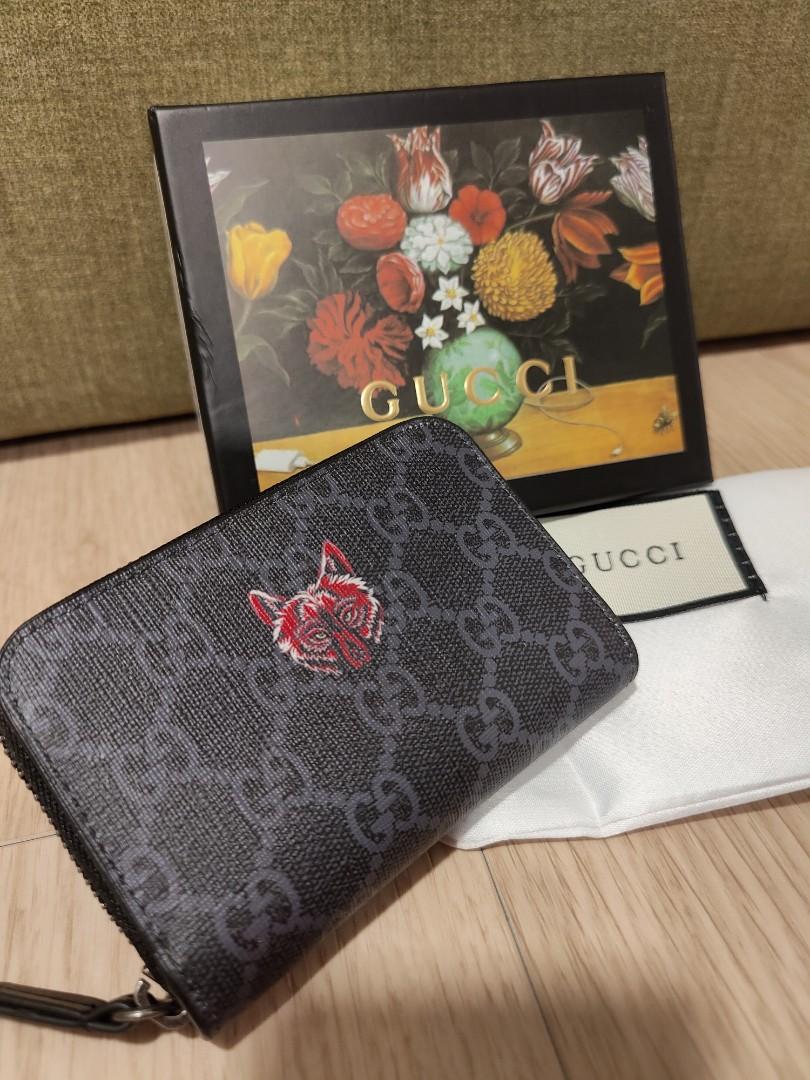 Clearance Gucci Wolf Zip Wallet