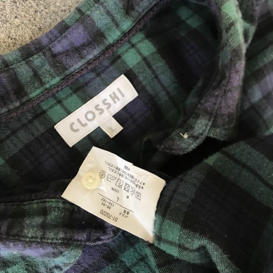 !!SALE!!Closshi Green-Navy Flanel Shirt
