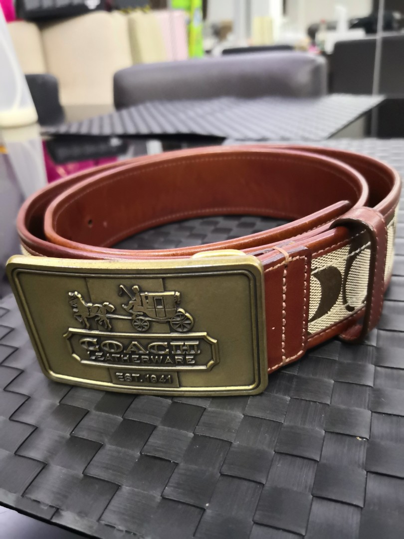 Coach belts large, Women's Fashion, Watches & Accessories, Belts on