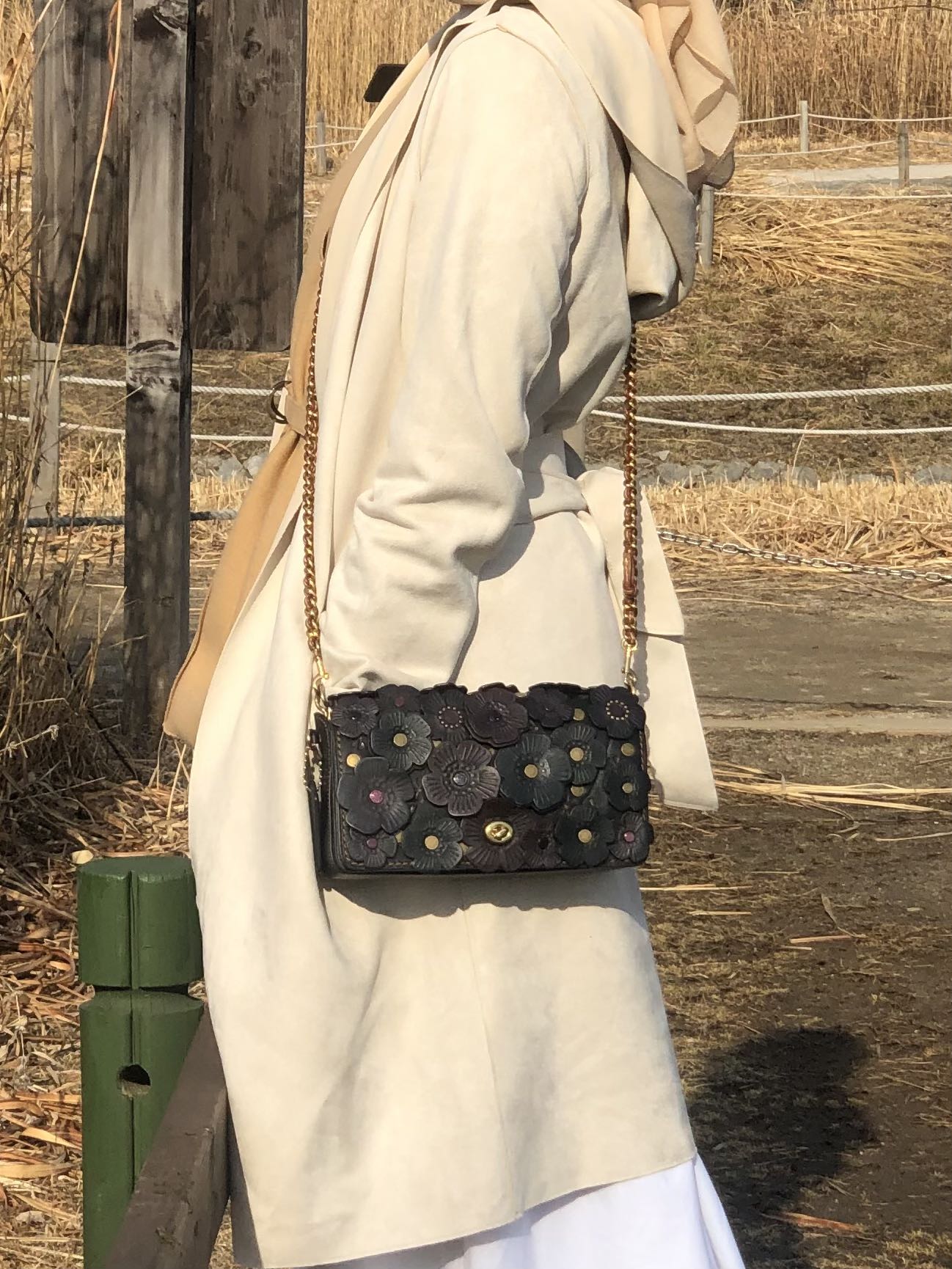 Coach tea rose clearance tote