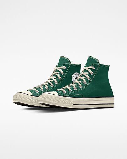 Mens green sales converse high tops