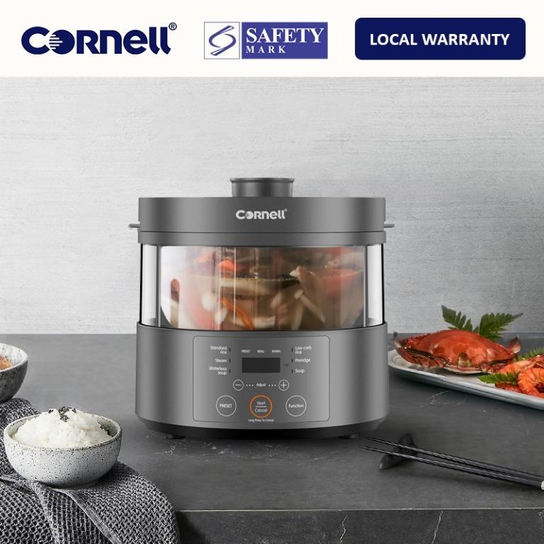 Cornell Steam Multi Cooker, Low Carb Rice Cooker and Waterless Soup