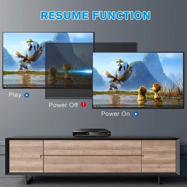 DBPOWER DVD Player for TV, DVD CD Player with HD 1080p Upscaling, HDMI