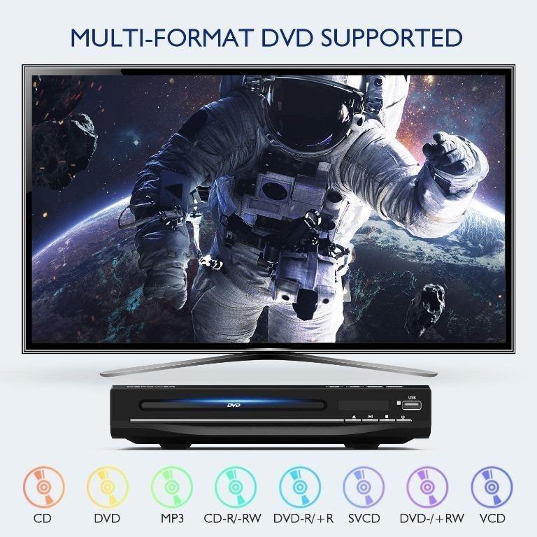 DBPOWER DVD Player for TV, DVD CD Player with HD 1080p Upscaling, HDMI
