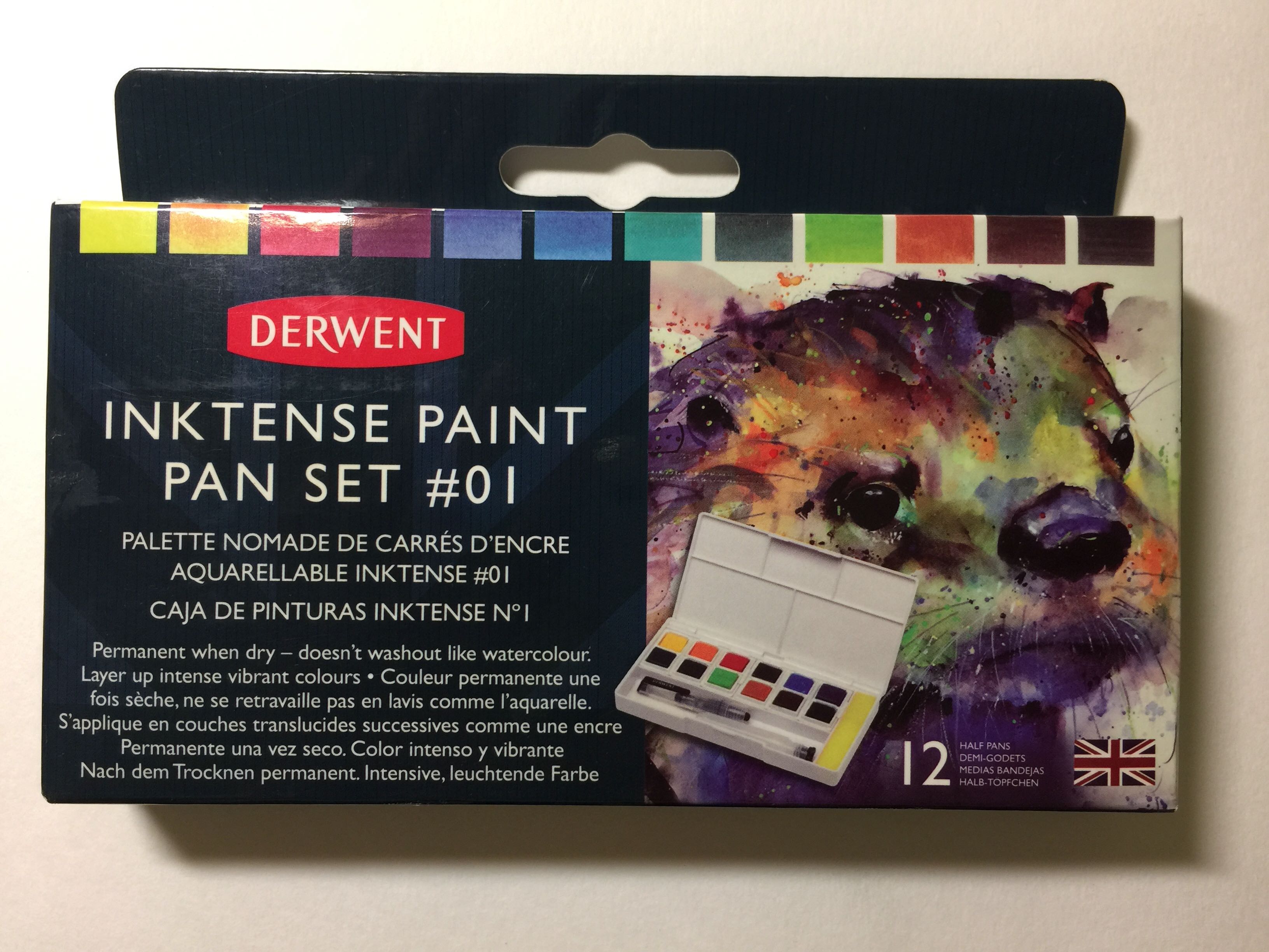 Derwent inktense paint 水彩 12色pan set01 英國製, 興趣及遊戲, 手作＆自家設計, 文具 Carousell