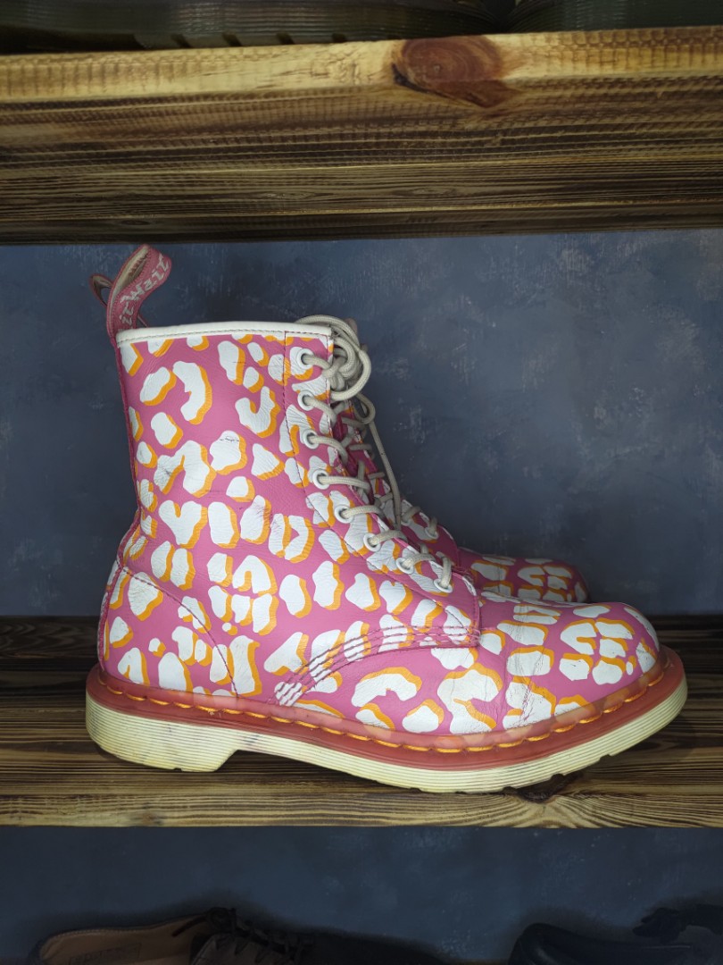 dr martens with leopard print