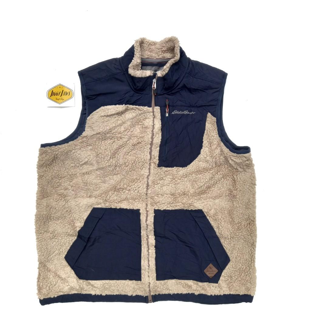 EDDIE BAUER SHERPA VEST Fesyen Pria Pakaian Baju Luaran di