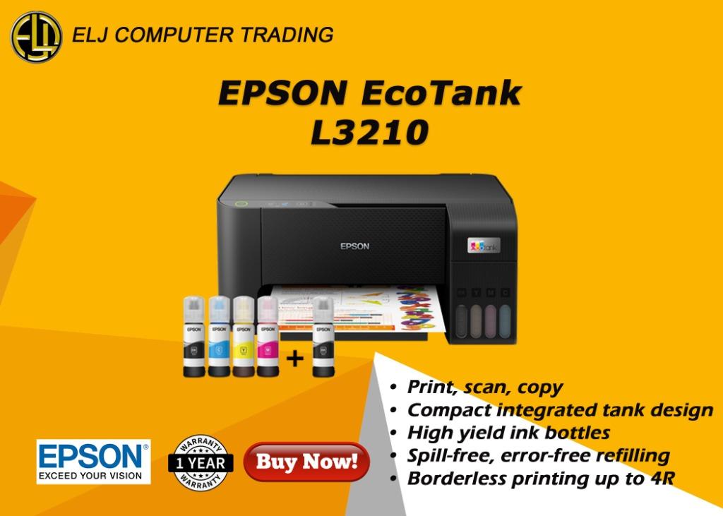 Epson EcoTank L3210 A4 AllinOne Ink Tank Printer, Computers & Tech