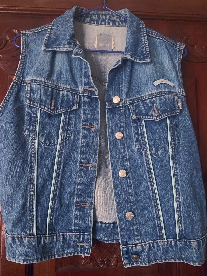 ESPIRIT Light Blue Denim Vest, Women's Fashion, Coats, Jackets and