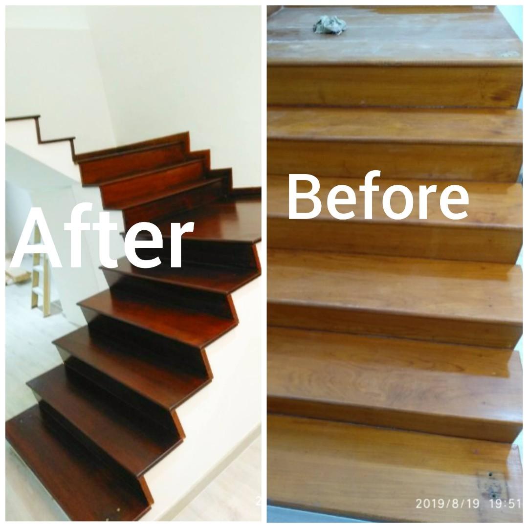 Staining service varnishing service Decking wooden furniture veneer