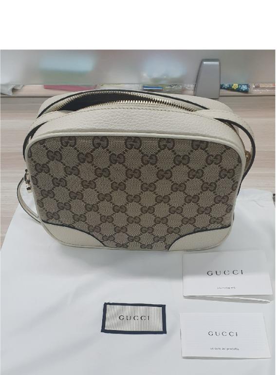 Gucci GG Guccisima Mini Bree Camera Bag Crossbody Ivory Colour, Luxury