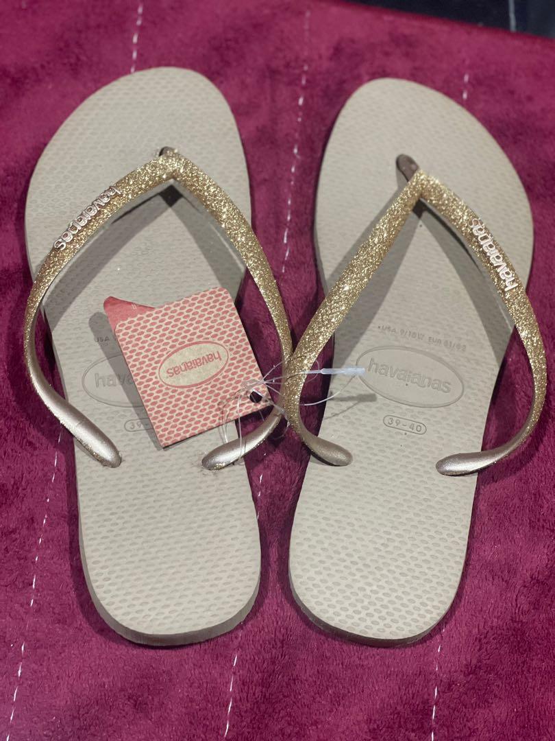 Havaianas glitter gold on sale