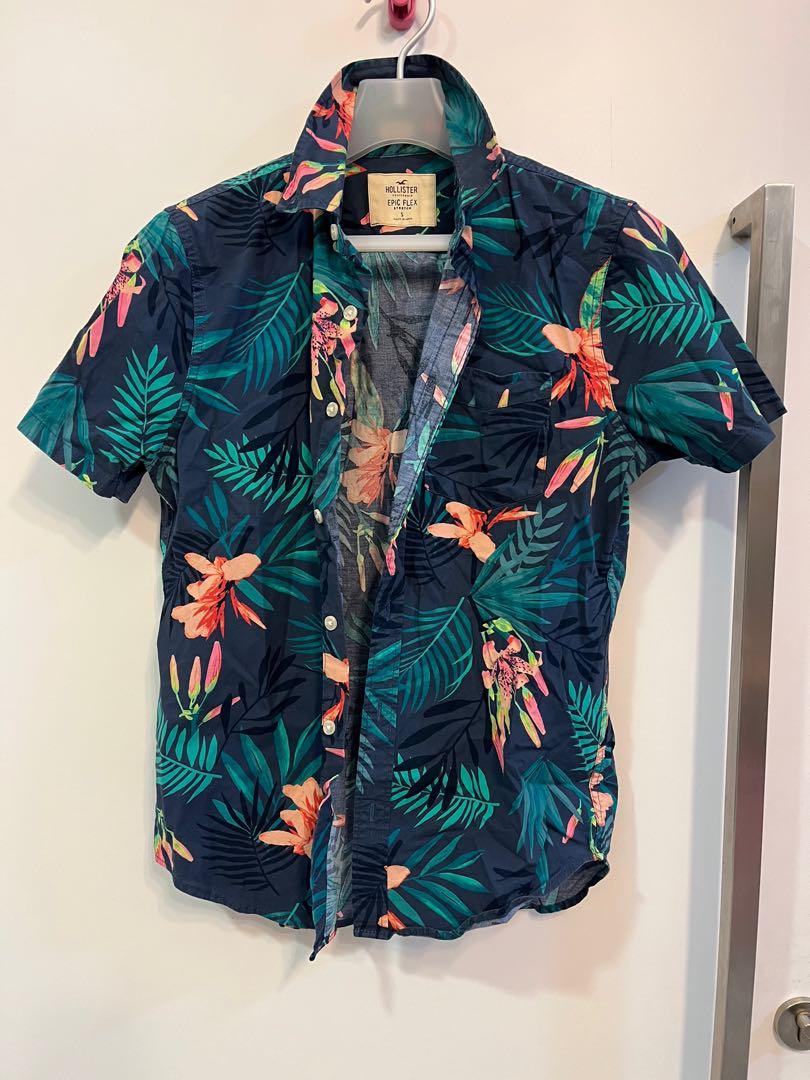 Hollister Epic Flex Colourful Tropical Shirt Size S Men s Fashion Tops Sets Tshirts Polo Shirts on Carousell