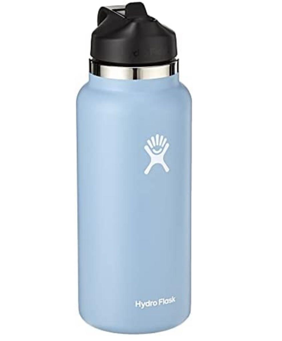 Light blue hydro flask 32 oz straw lid sales
