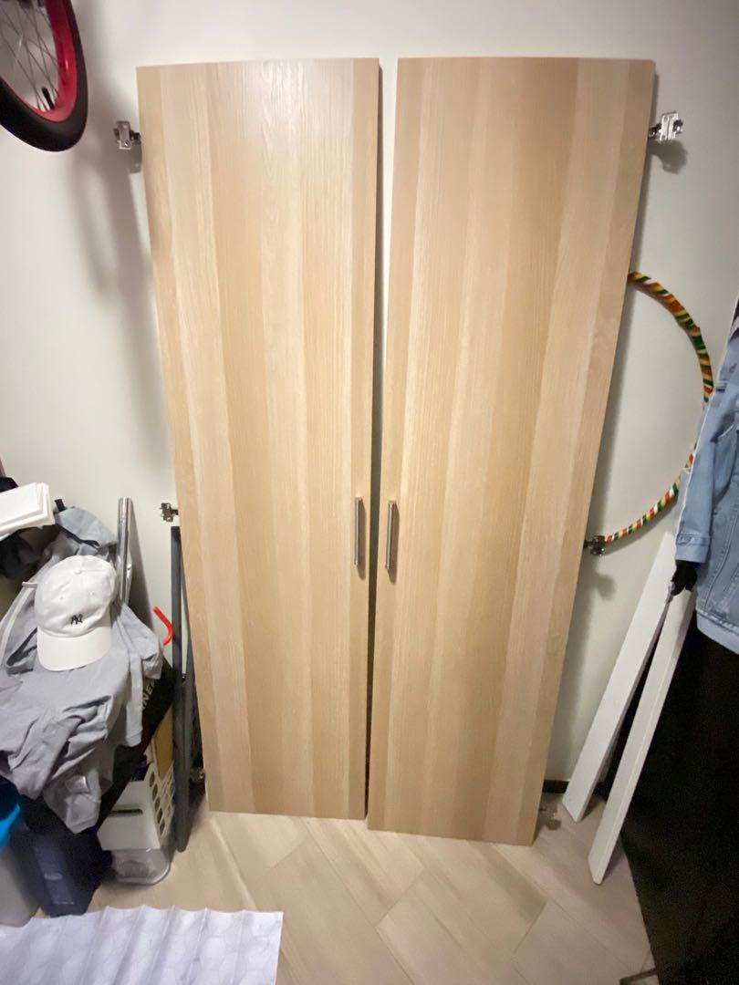 IKEA PAX KOMPLEMENT 2x door with hinges & screws (W)100*(H)200*cm Not