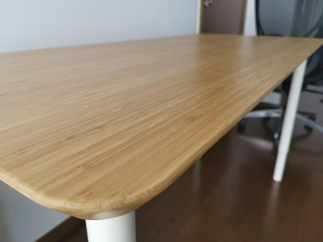 IKEA ANFALLARE tabletop with OLOV height adjustable legs (140cm x 65cm), Furniture & Home Living