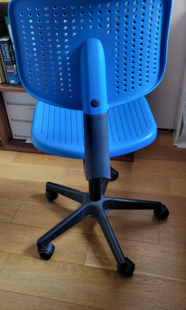 Ikea blue study chair, Babies & Kids, Baby Nursery & Kids Furniture