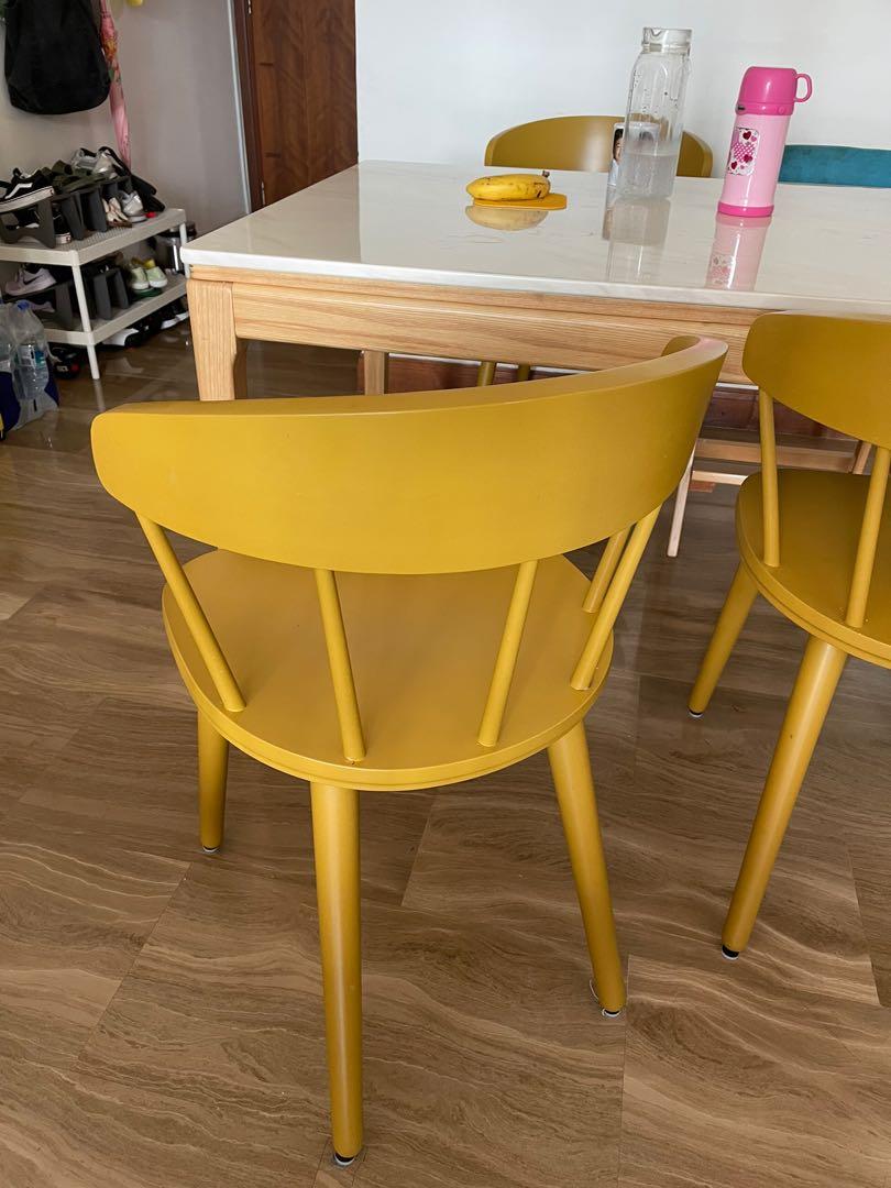 Mustard dining hotsell chairs ikea