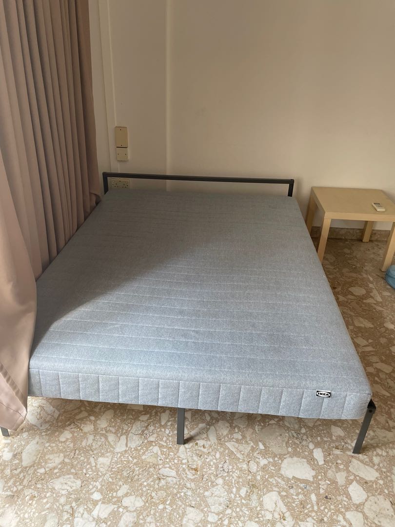 Ikea Queen Size Mattress and Bedframe, Furniture & Home Living