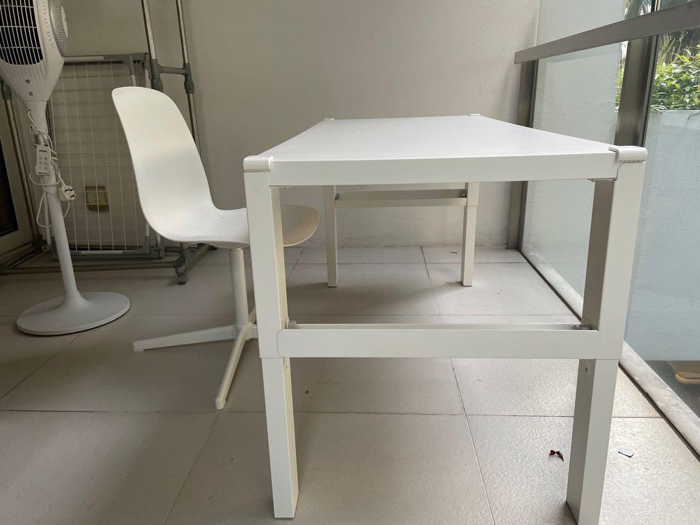 IKEA study table and chair, Furniture & Home Living, Furniture, Tables & Sets on Carousell
