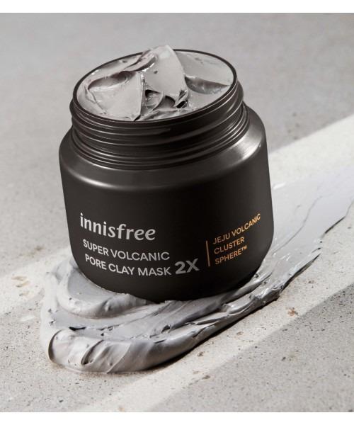 預訂]韓國innisfree - 超級火山泥毛孔清潔緊實面膜2X 100 mL, 美容＆化妝品, 健康及美容- 皮膚護理, 面部- 面部護理-  Carousell