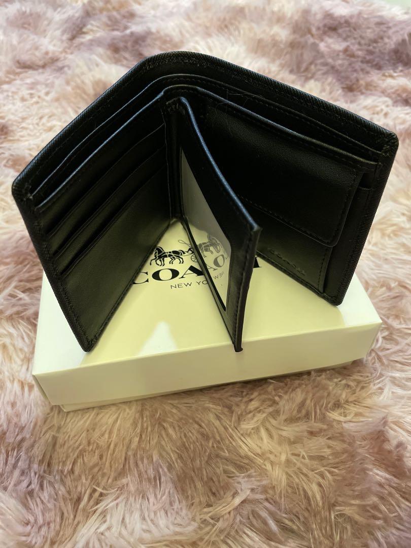 Coach mens wallet with shop coin pocket
