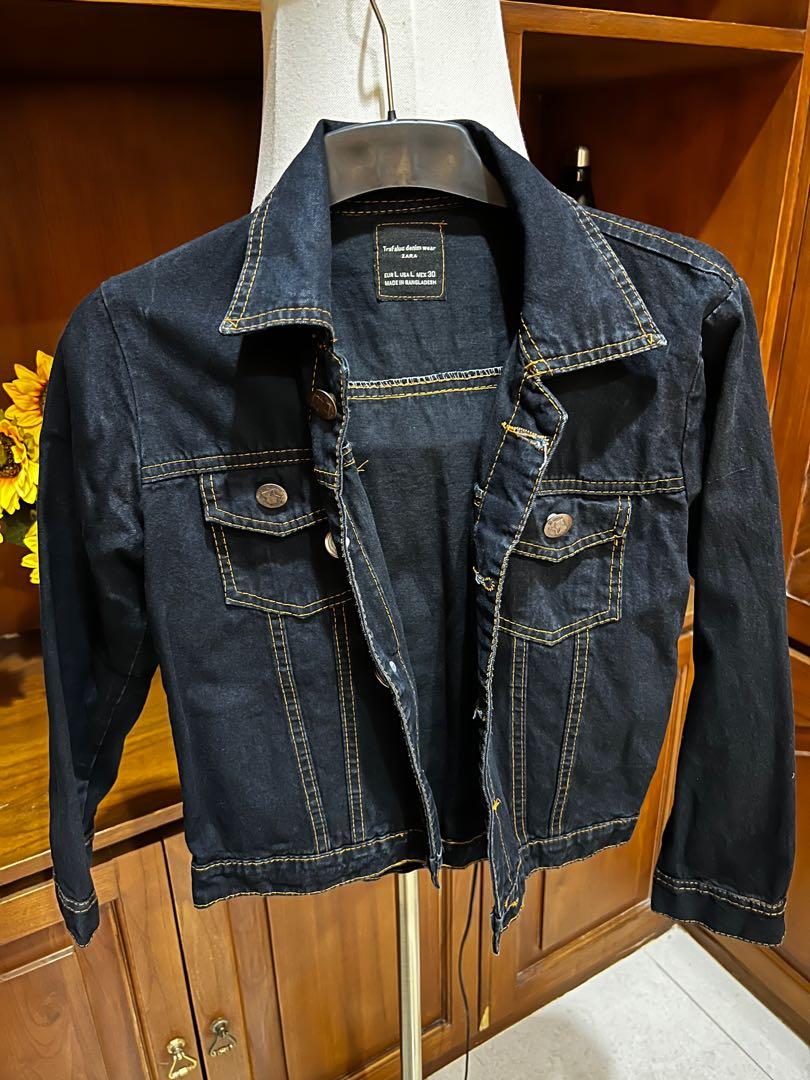 Jaket jeans dark blue denim Fesyen Wanita Pakaian Wanita Baju