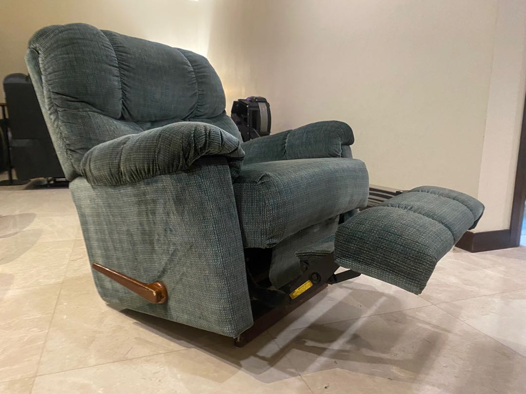 Lazyboy (LaZBoy) Fabric Rocker Recliner (Made in USA), Furniture